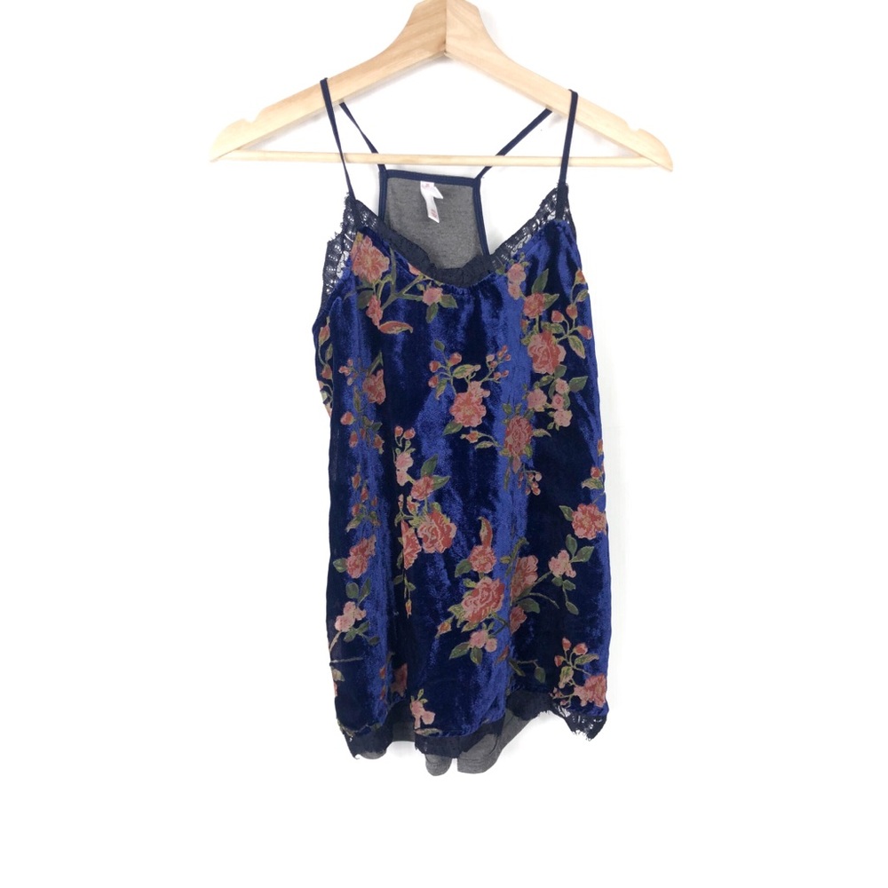 Royal blue floral shade tank top ✨
